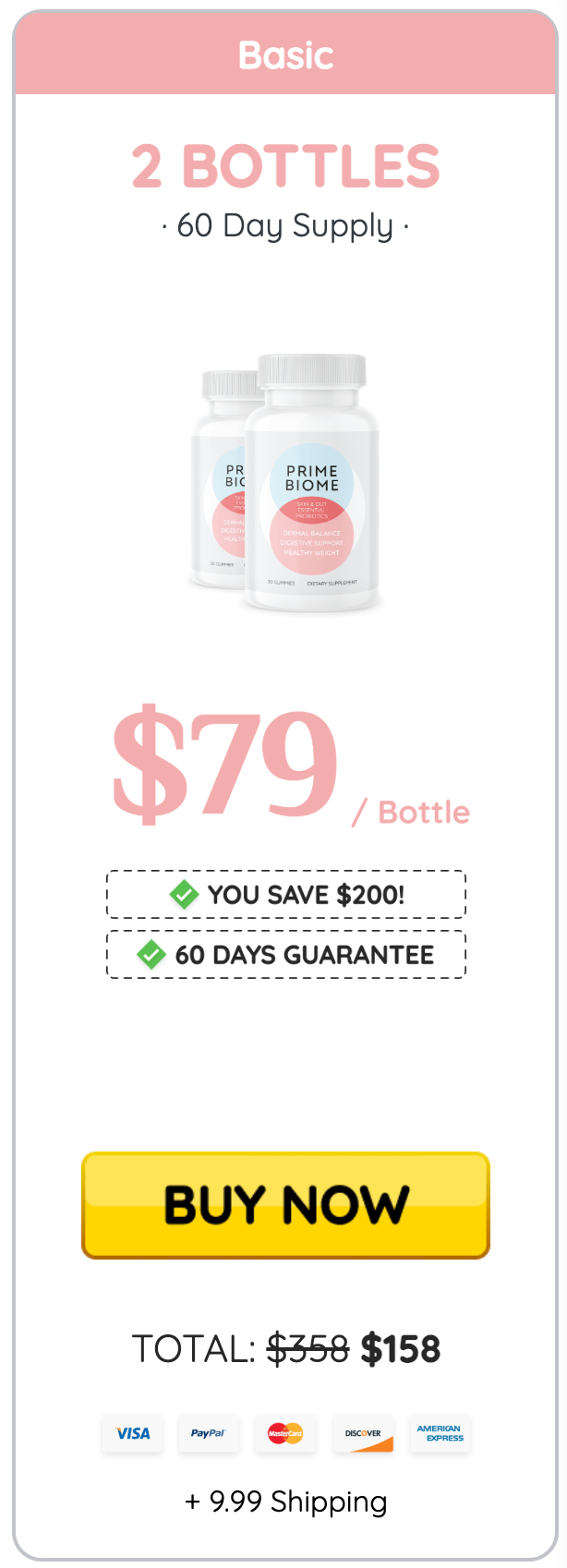 PrimeBiome Buy 1 Bottle